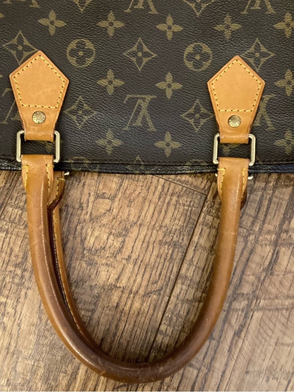 Louis Vuitton Vintage Brown Monogram Sac Plat Tote Bag - Picture 12 of 16